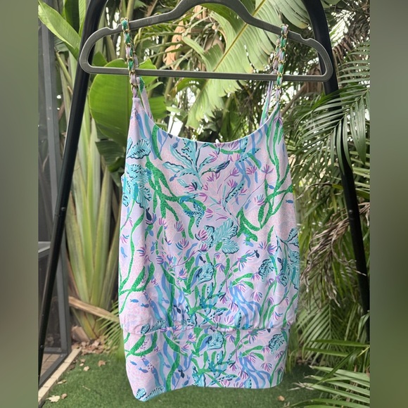 Lilly Pulitzer Tops - Lilly Pulitzer Cannavale Knit Top with Gold Chain details on adjustable straps